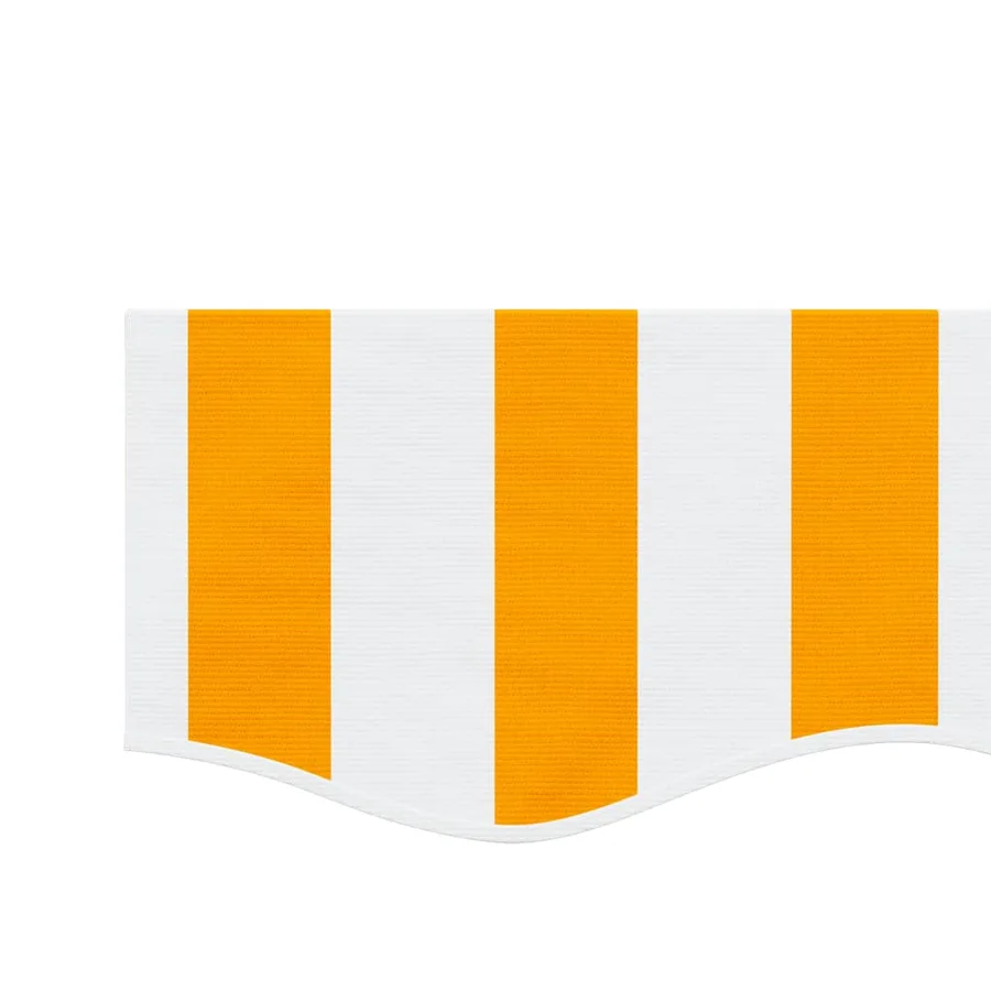 Tissu de remplacement de cantonnière d’auvent jaune blanc 4,5 m - 4