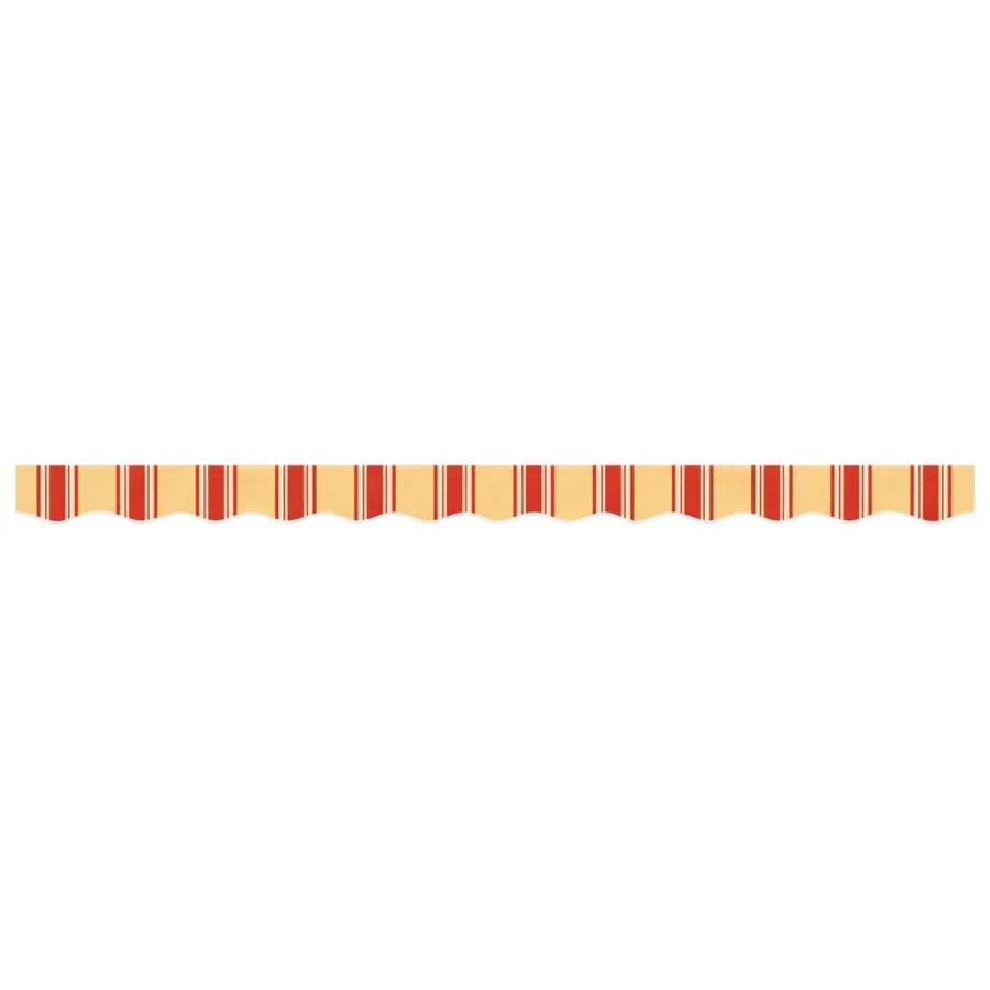 Tissu de remplacement de cantonnière d’auvent jaune orange 3 m - 3