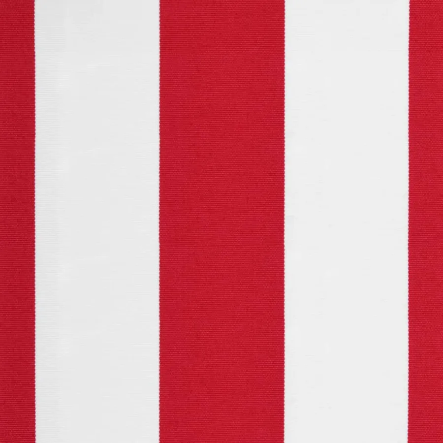 Tissu de remplacement de cantonnière d’auvent rouge blanc 3,5 m - 5