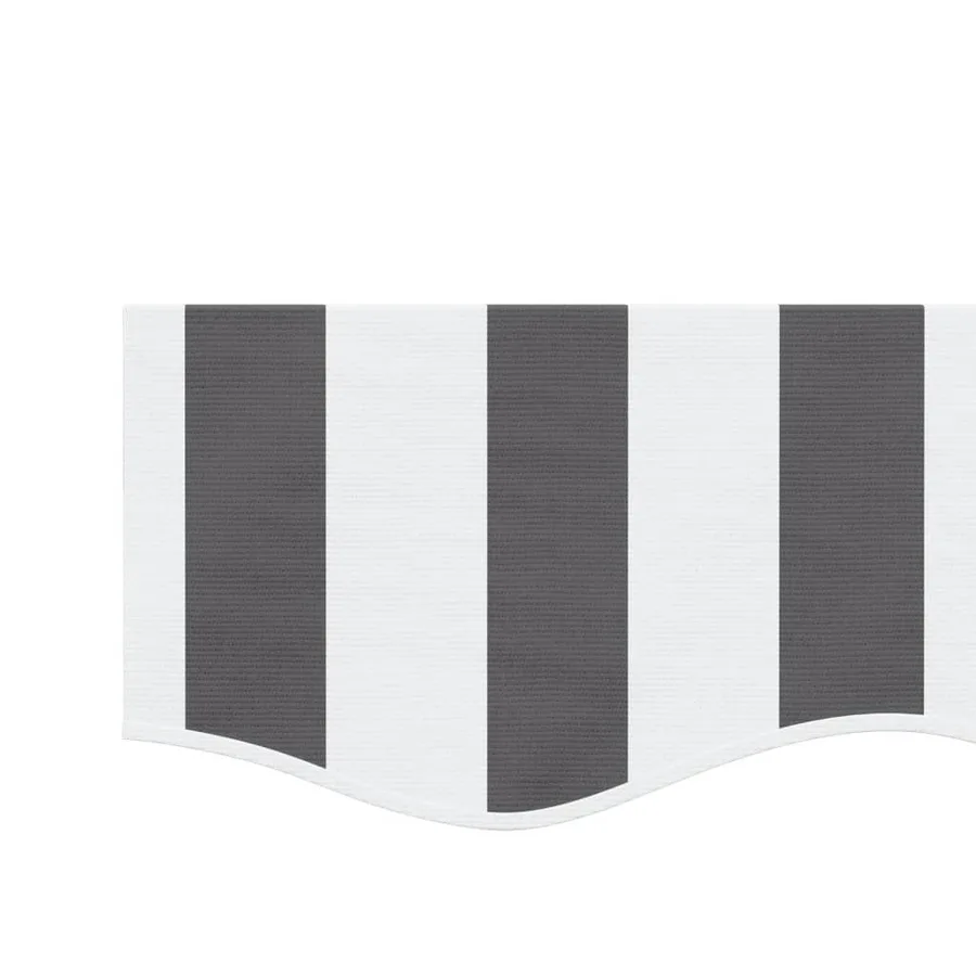 Tissu de remplacement de cantonnière d’auvent anthracite blanc - 4