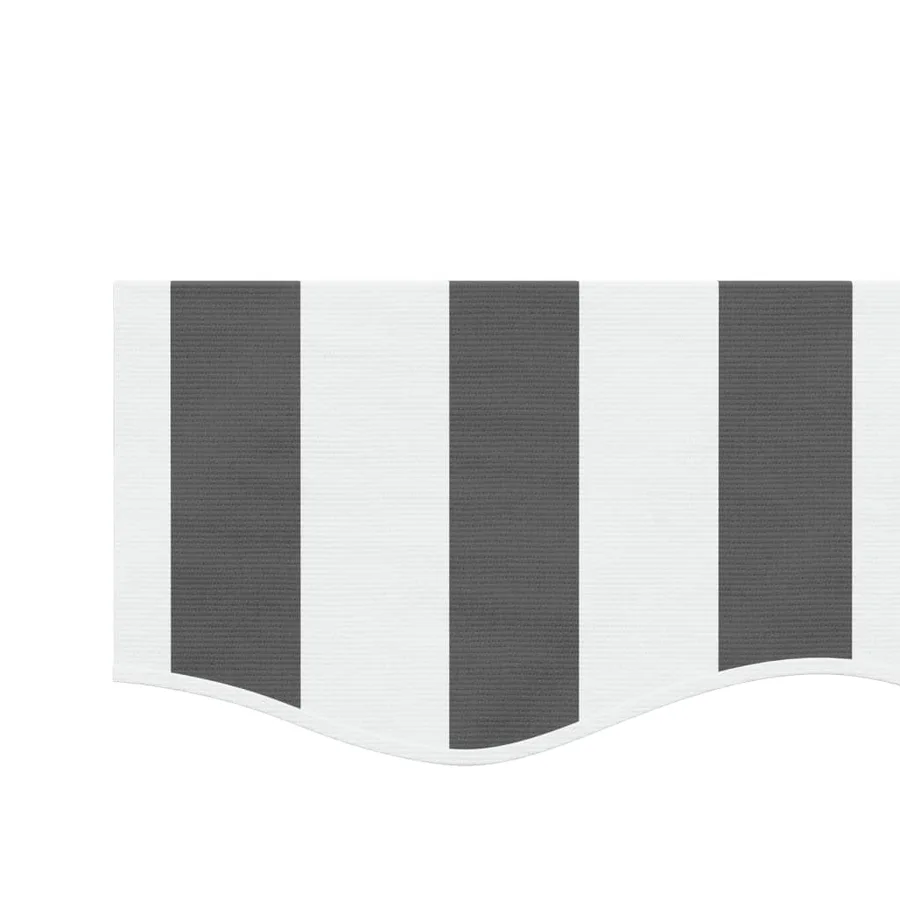 Tissu de remplacement de cantonnière d’auvent anthracite blanc - 4
