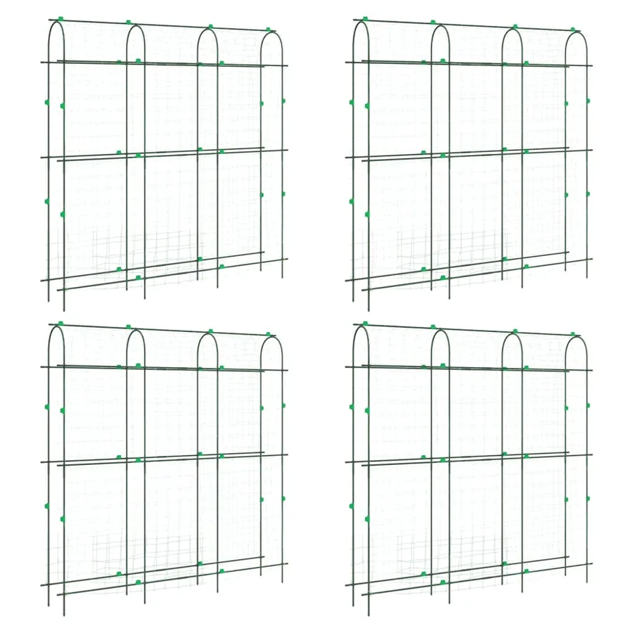 Treillis de jardin pour plantes grimpantes 4 pcs forme en U - 2