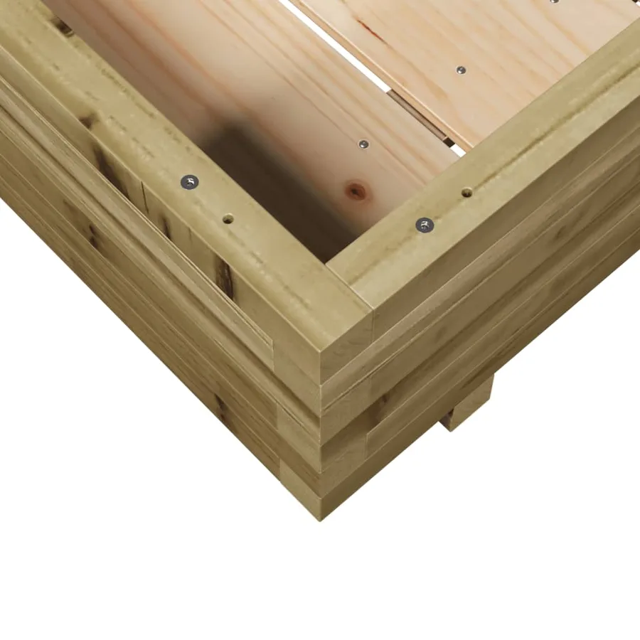 Jardinière 100x100x26,5 cm bois de pin imprégné - 8