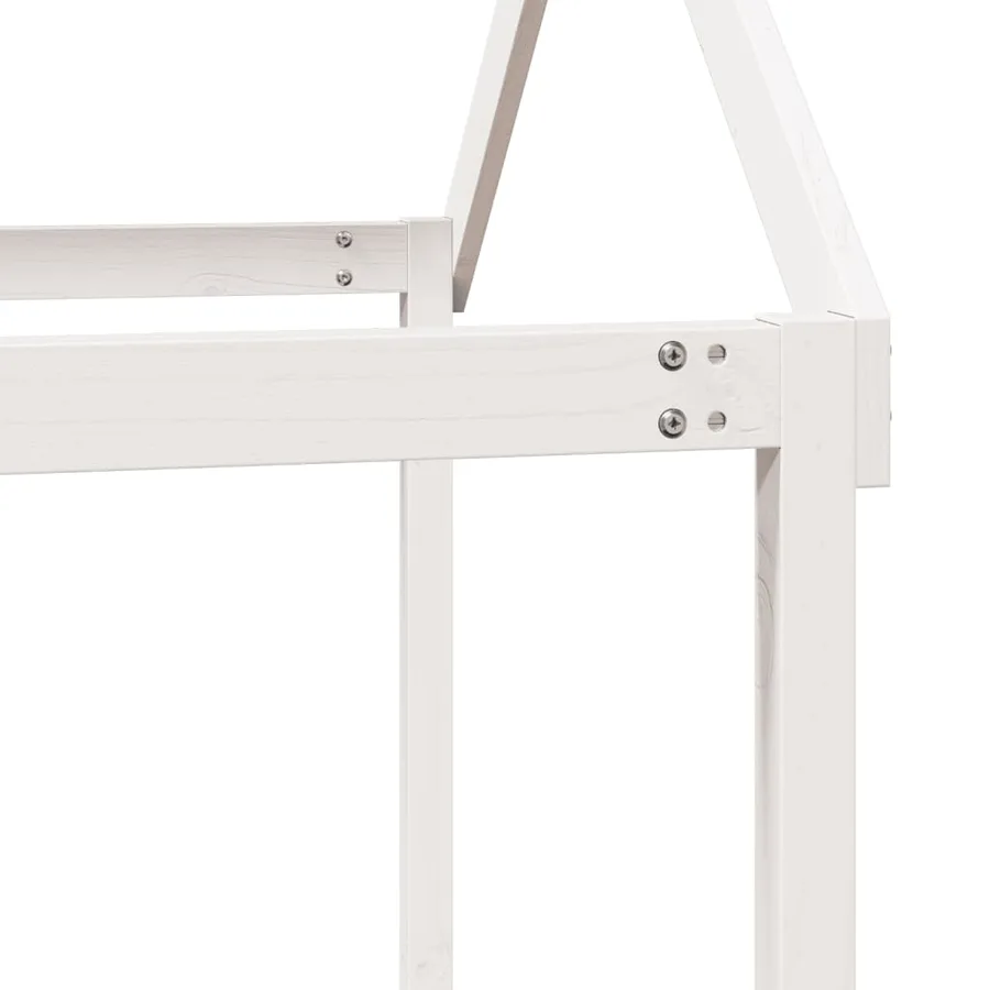 Lit superposé sans matelas blanc 75x190 cm bois de pin massif - 10