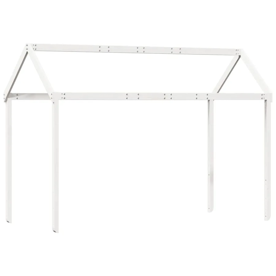 Lit superposé sans matelas blanc 75x190 cm bois de pin massif - 6