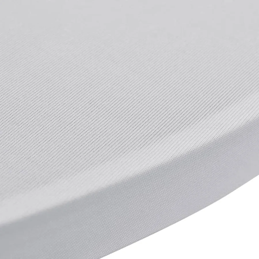 Housses élastiques de table Ø 80 cm Blanc 2 pcs - 4