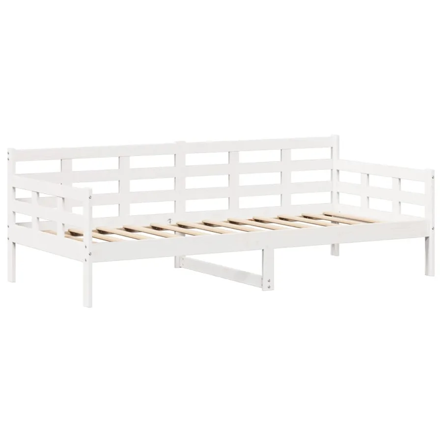 Ensemble de lit de jour et de banc et toit sans matelas blanc - 5