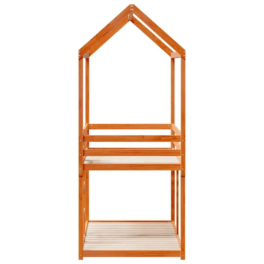 Lit superposé sans matelas cire marron 90x200 cm pin massif - 7