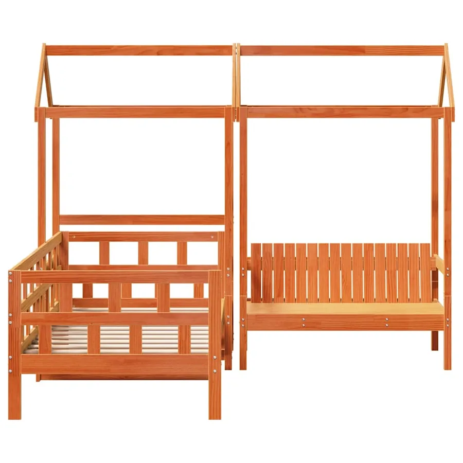 Ensemble de lit de jour avec toit sans matelas 80x200 cm - 4
