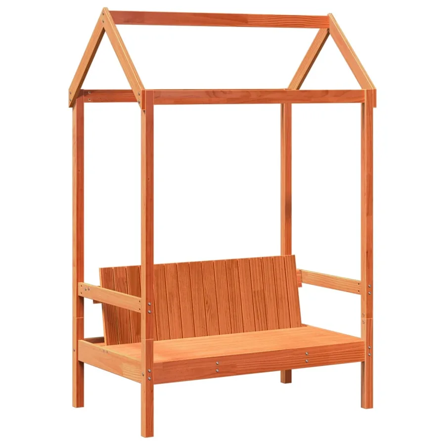 Ensemble de lit et de banc avec toit sans matelas 80x200 cm - 5
