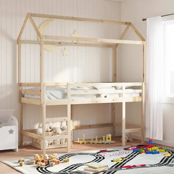 Toit de lit pour enfants 207x80,5x151,5 cm bois de pin massif