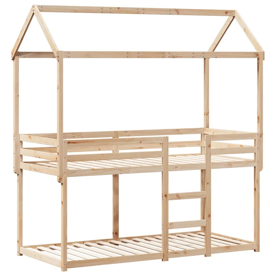 Lit superposé sans matelas 90x190 cm bois de pin massif - 3