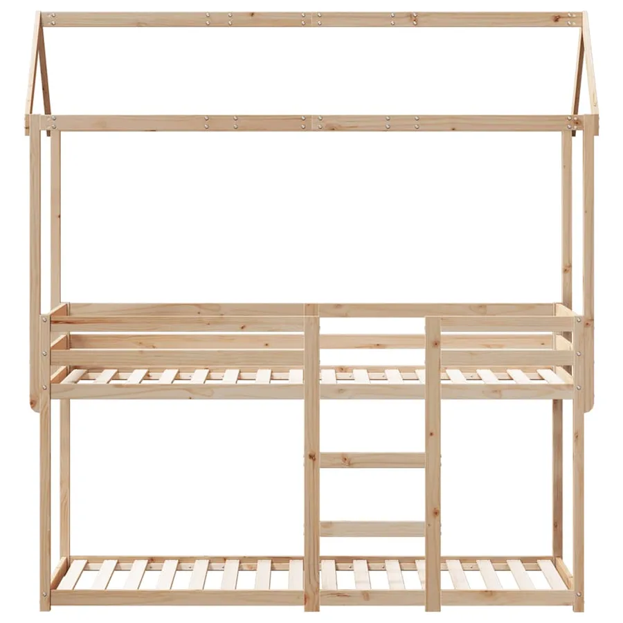 Lit superposé sans matelas 90x190 cm bois de pin massif - 4
