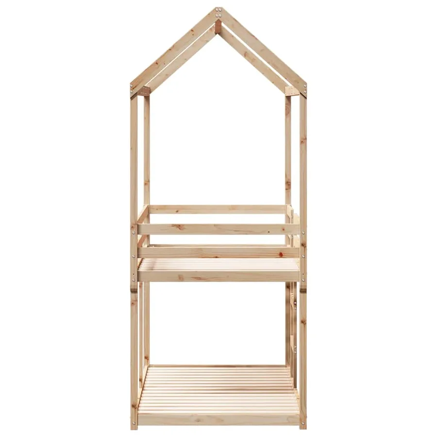 Lit superposé sans matelas 90x190 cm bois de pin massif - 7