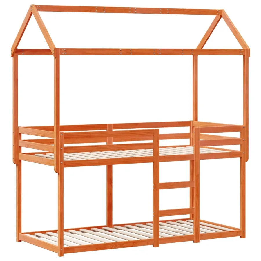 Lit superposé sans matelas cire marron 90x190 cm pin massif - 3