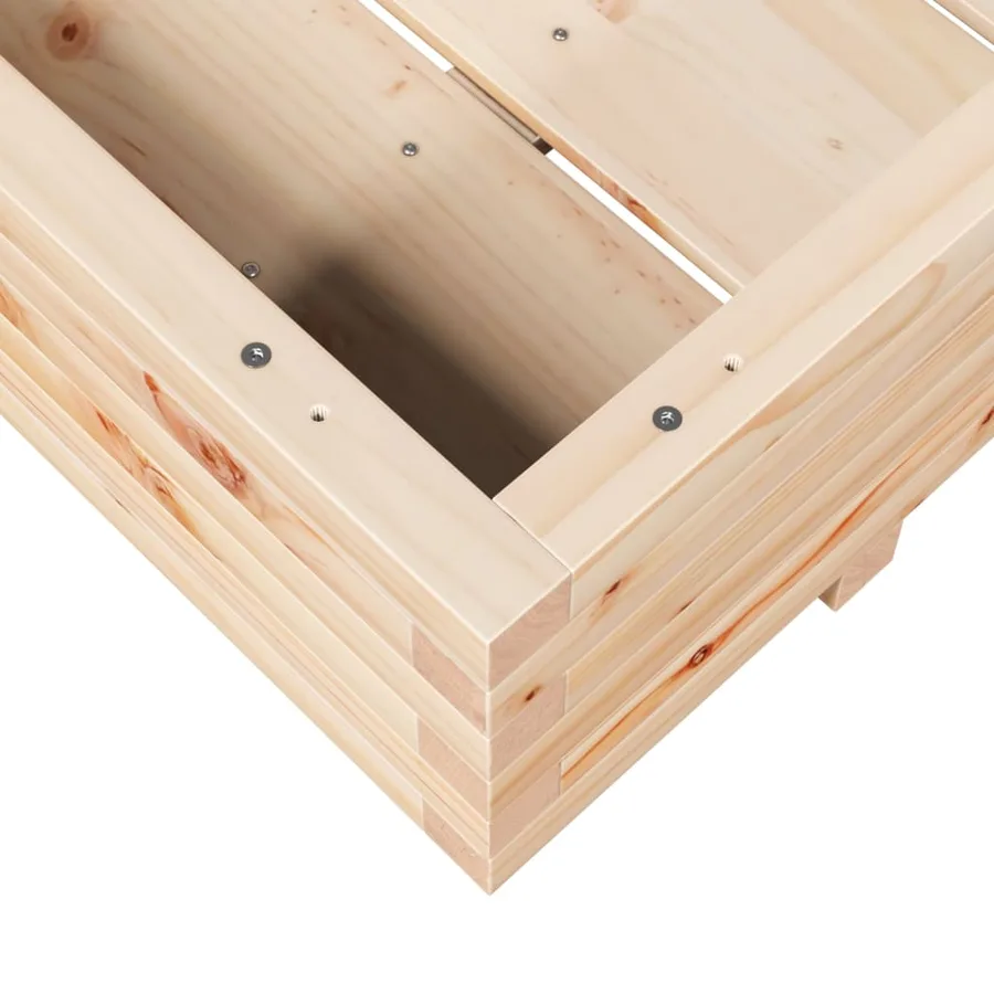 Jardinière 90x60x26,5 cm bois de pin massif - 8