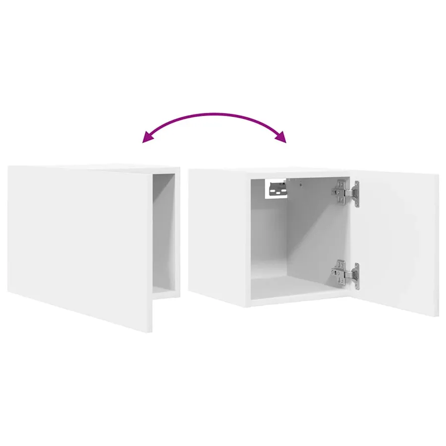 Meubles TV muraux 2 pcs Blanc 30,5x30x30 cm - 8