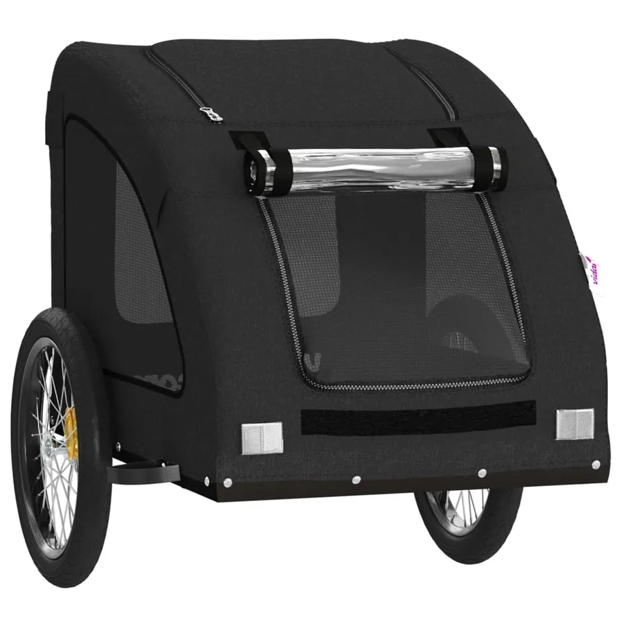Remorque de vélo pour animaux de compagnie noir - 5