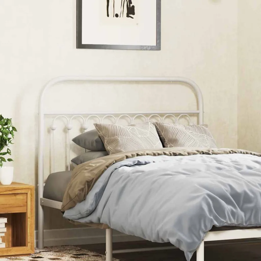 Tête de lit de remplacement métal blanc 100 cm