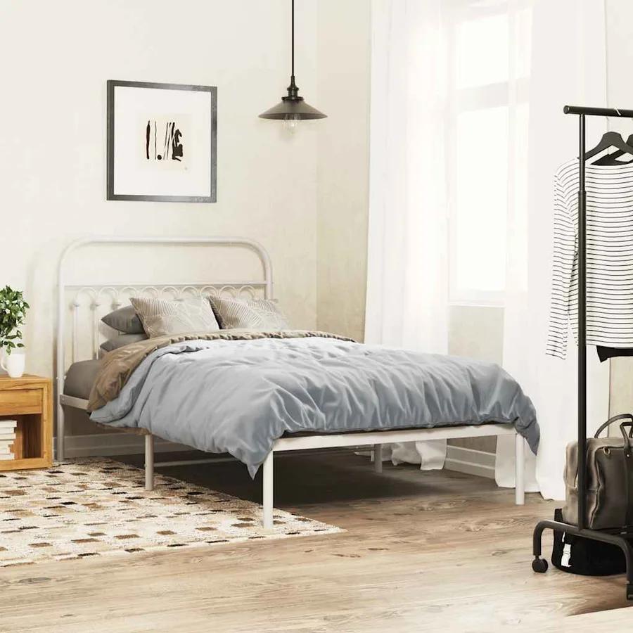 Tête de lit de remplacement métal blanc 100 cm - 3