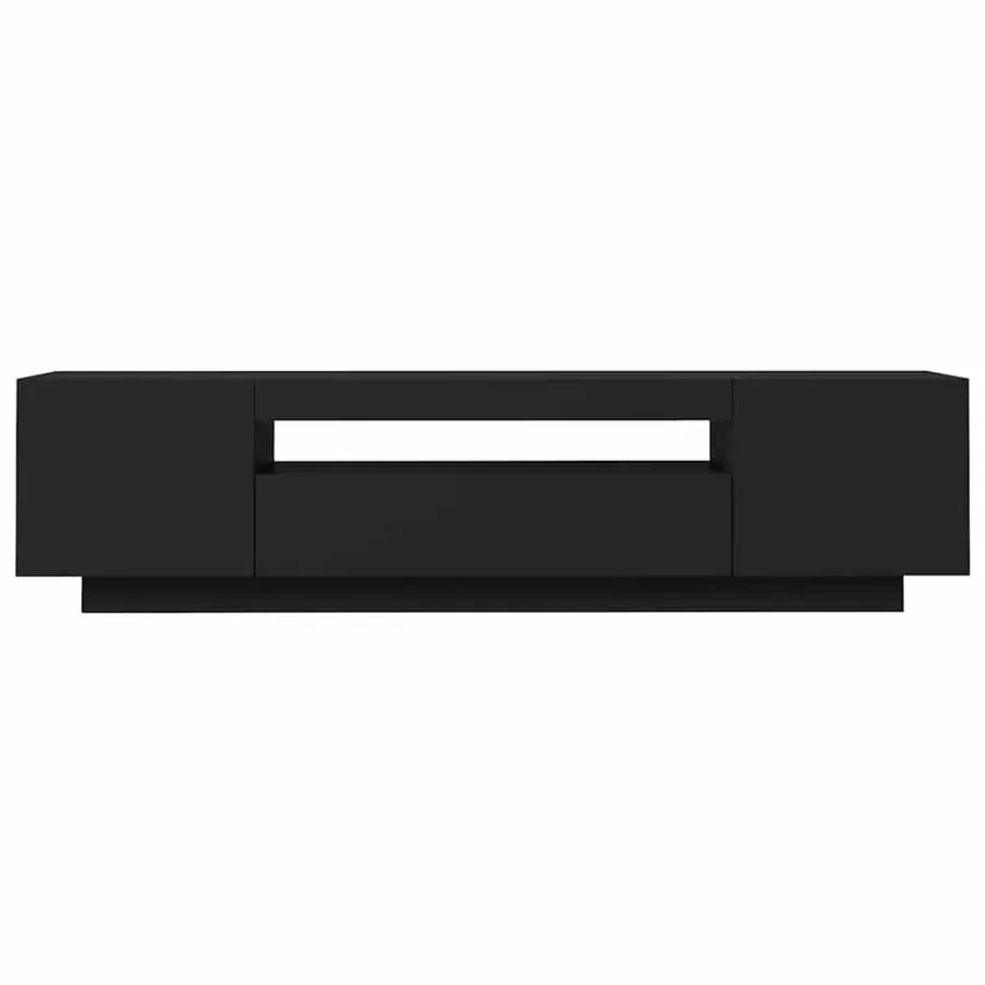 Meuble TV avec lumières LED noir 160x35x40 cm - 8