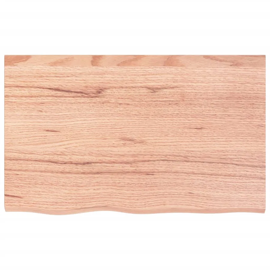 Étagère de vasque murale acier et bois de chêne massif - 8