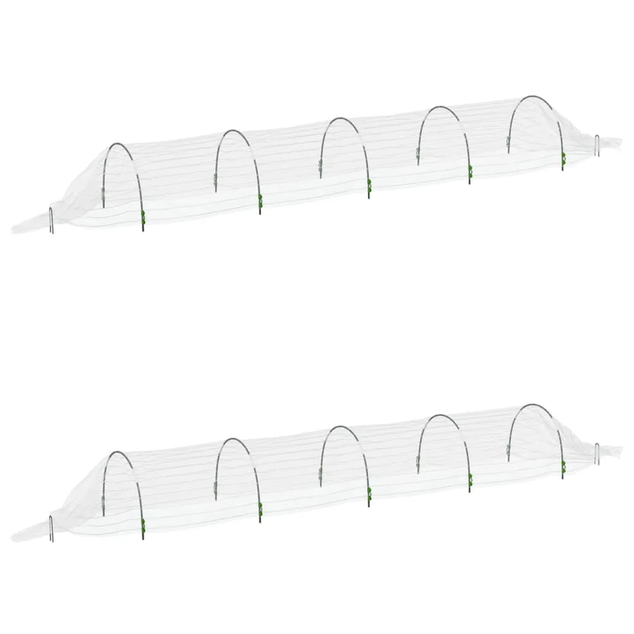 Tunnels en filet 2 pcs 1,5x5 m fibre de verre et PP - 2