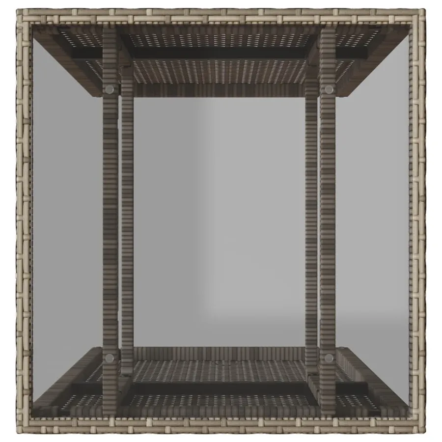 Ensemble de bistro 3 pcs avec coussins gris résine tressée - 7