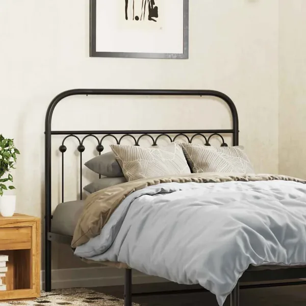 Tête de lit de remplacement métal noir 107 cm