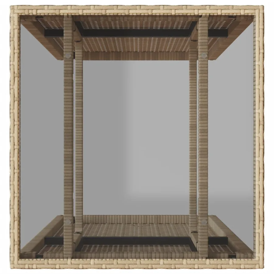 Ensemble de bistro 3 pcs avec coussins beige résine tressée - 7