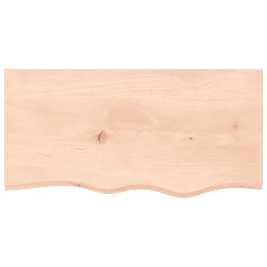 Étagère de vasque murale acier et bois de chêne massif - 8
