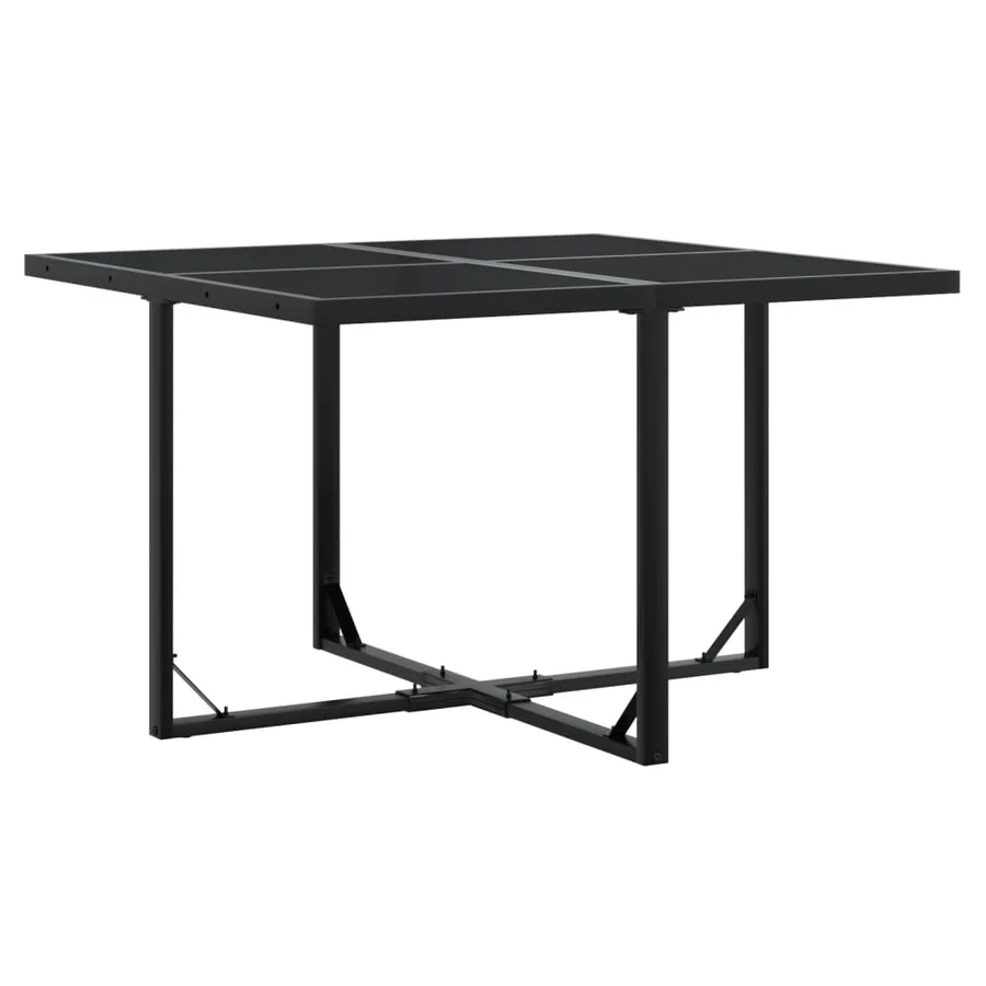Ensemble à manger de jardin avec coussins 5 pcs noir textilène - 3