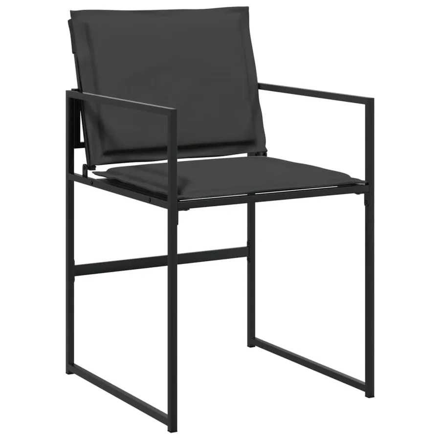 Ensemble à manger de jardin avec coussins 5 pcs noir textilène - 4
