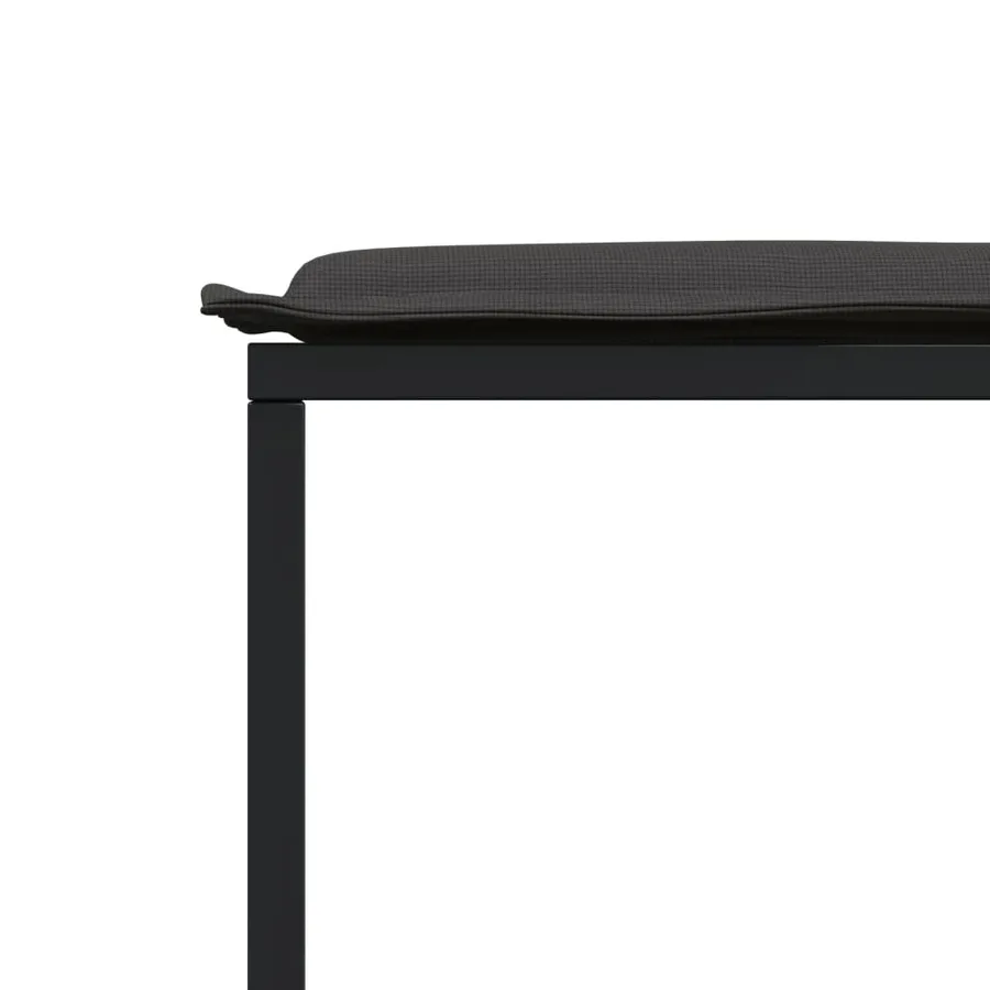 Ensemble à manger de jardin avec coussins 15 pcs noir textilène - 10