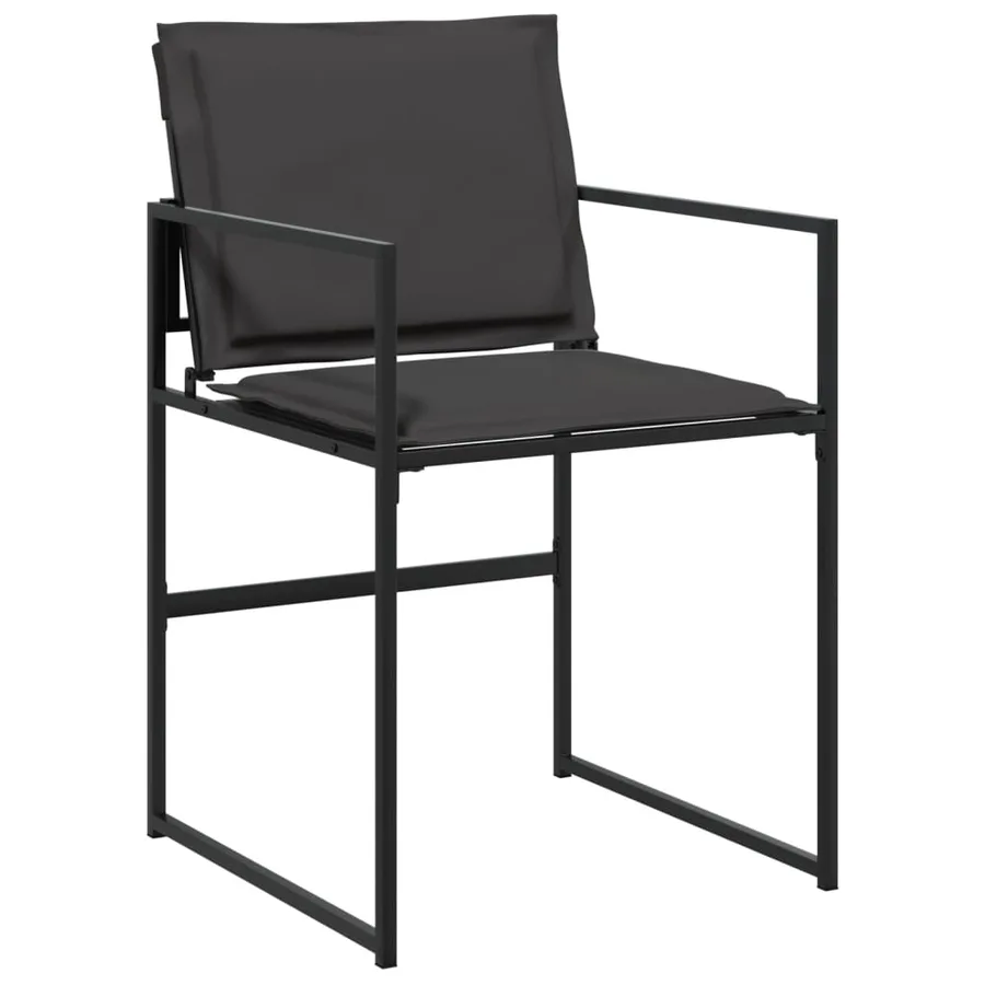 Ensemble à manger de jardin avec coussins 9 pcs noir textilène - 4