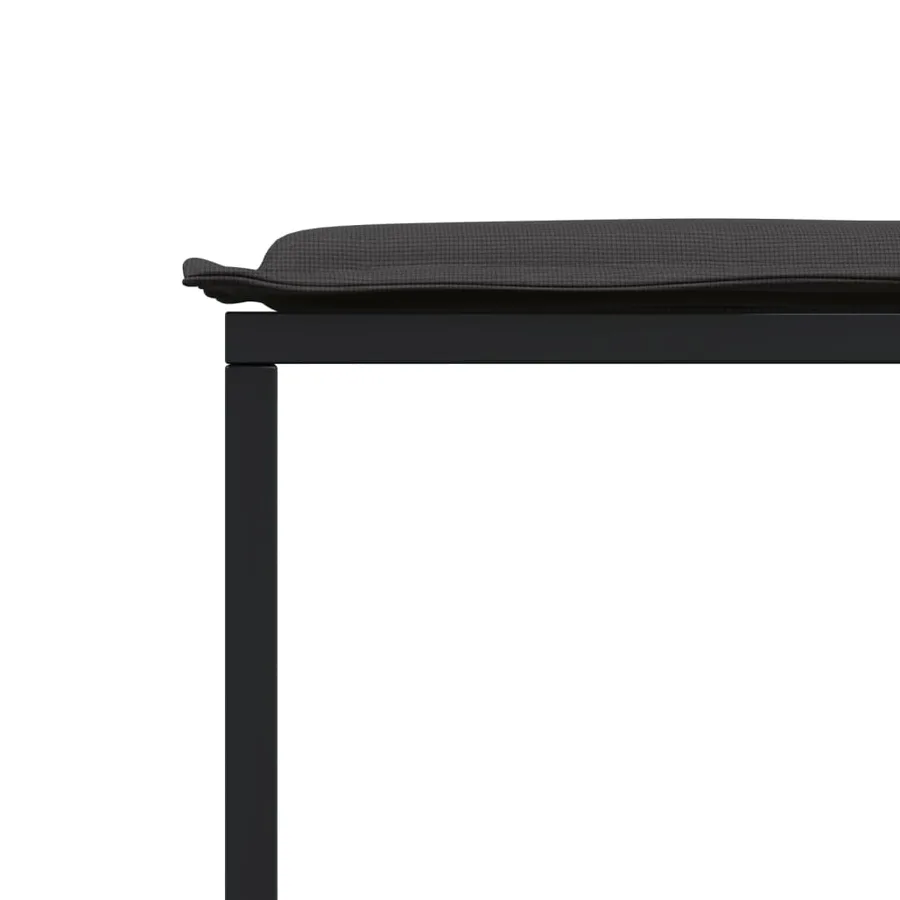 Ensemble à manger de jardin avec coussins 11 pcs noir textilène - 10