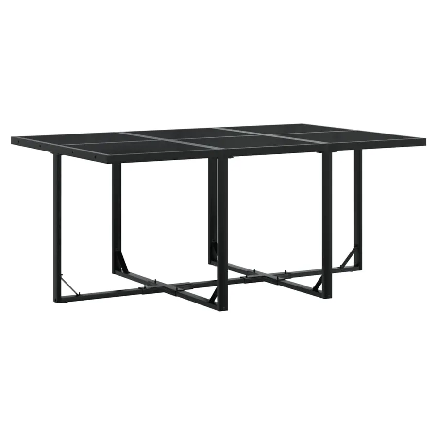 Ensemble à manger de jardin avec coussins 11 pcs noir textilène - 3