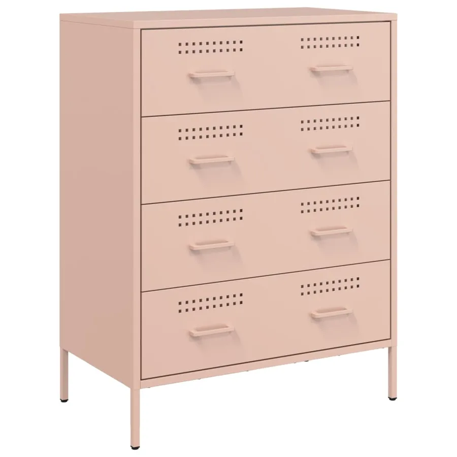 Buffet rose 68x39x89 cm acier - 2