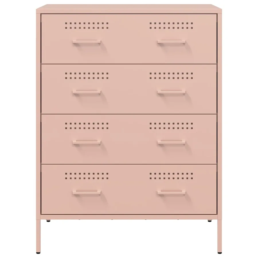 Buffet rose 68x39x89 cm acier - 6