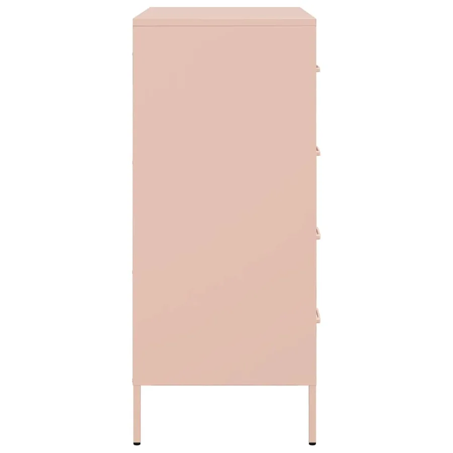 Buffet rose 68x39x89 cm acier - 7