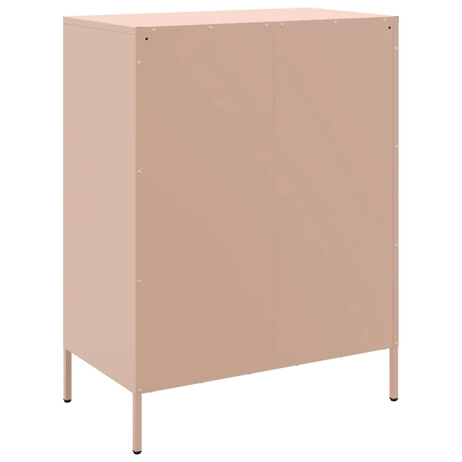 Buffet rose 68x39x89 cm acier - 8