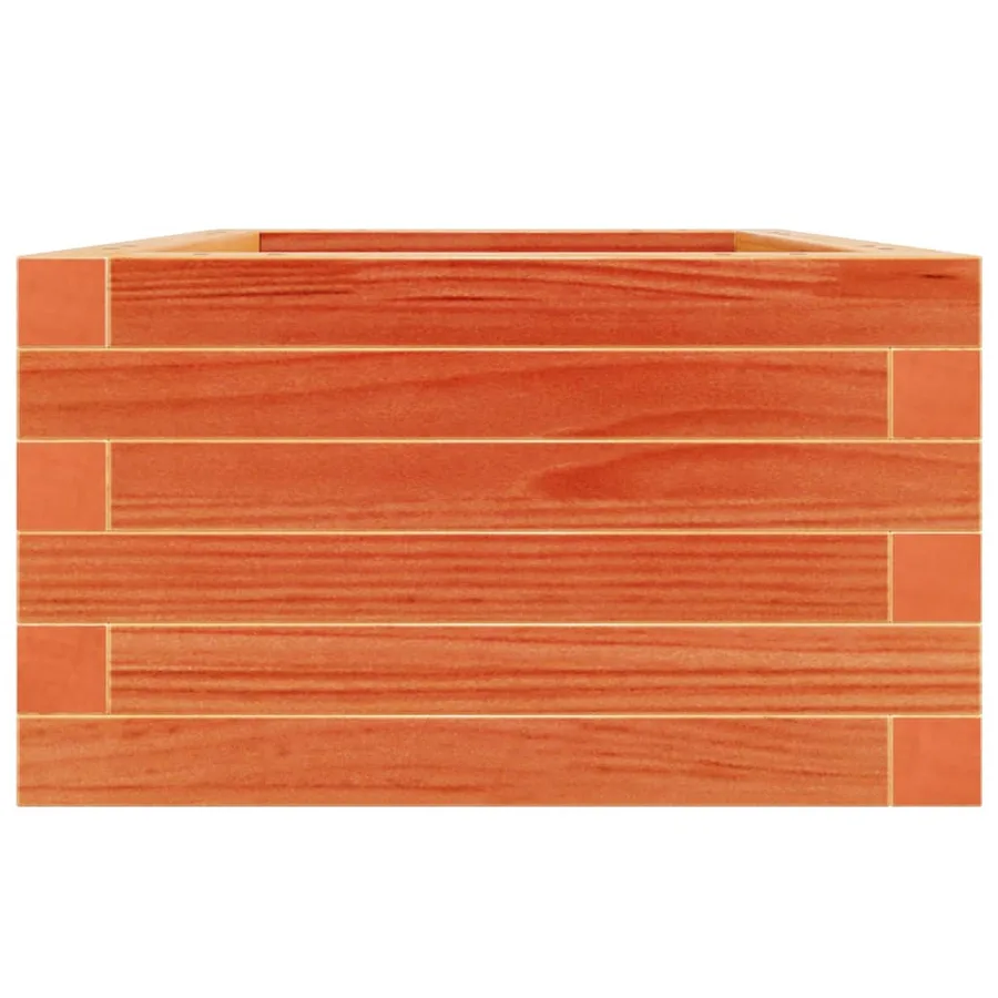 Jardinière cire marron 40x40x23 cm bois de pin massif - 6