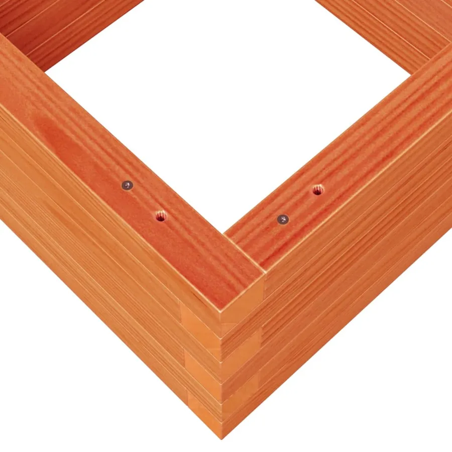 Jardinière cire marron 40x40x23 cm bois de pin massif - 8
