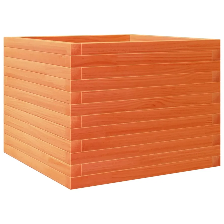 Jardinière cire marron 60x60x45,5 cm bois de pin massif - 2