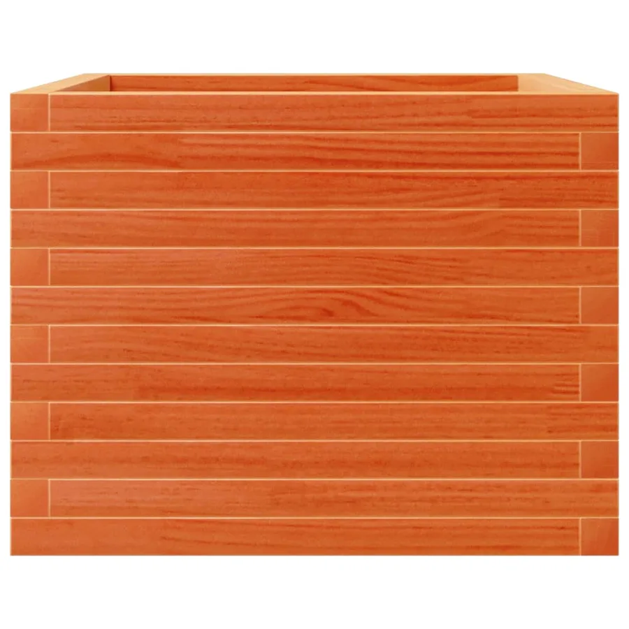 Jardinière cire marron 60x60x45,5 cm bois de pin massif - 5