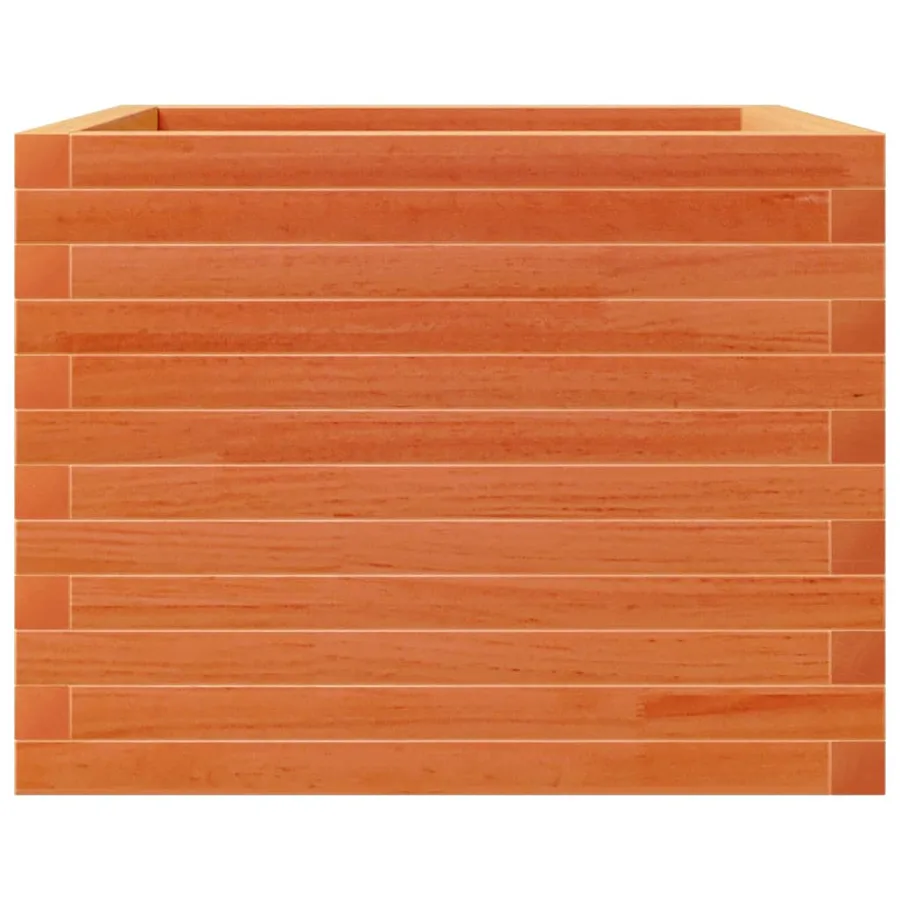Jardinière cire marron 60x60x45,5 cm bois de pin massif - 6