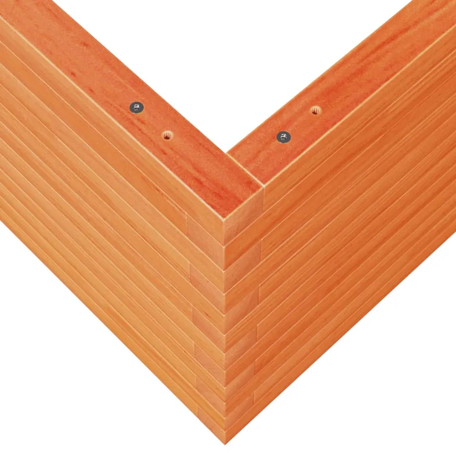 Jardinière cire marron 60x60x45,5 cm bois de pin massif - 8