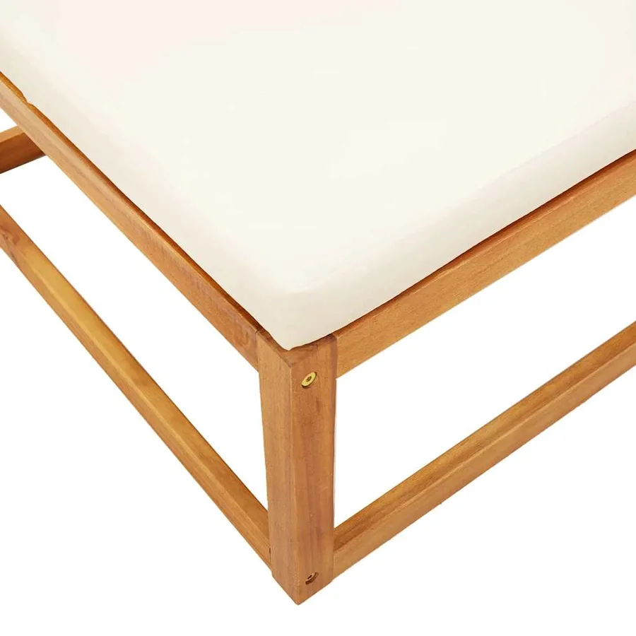 Ensemble de canapés de jardin 3 pièces avec coussins, bois d'acacia et corde, - 10