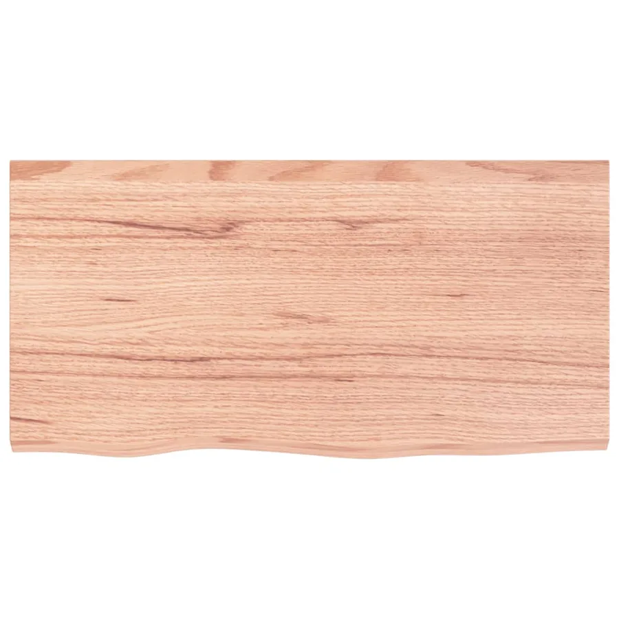 Étagère de vasque murale acier et bois de chêne massif - 8