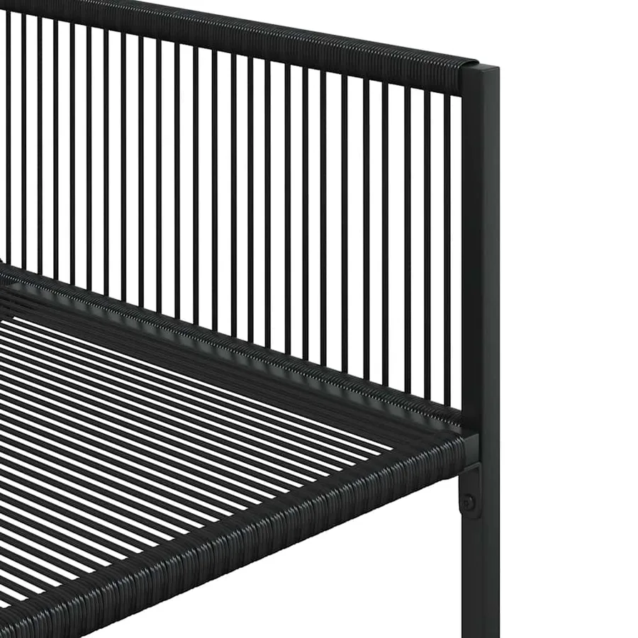Ensemble à manger de jardin 9 pcs Noir Résine tressée - 5